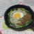 青ネギ+納豆載せ月見焼きうどん