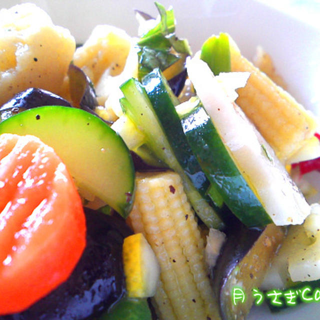 冷凍温野菜＋αで多品目を摂るサラダ