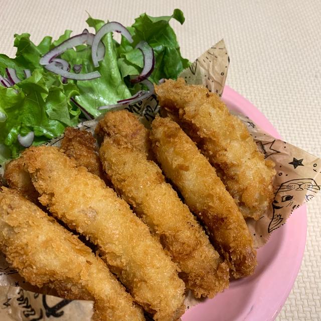 【こどもごはん】豚スライス肉で、久々の☆大人気『くるくるトンカツ』