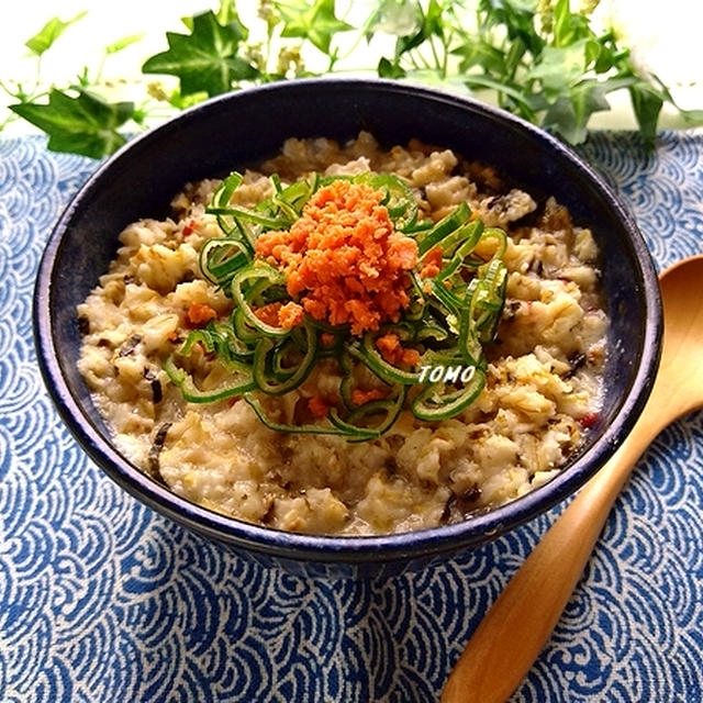 掲載していただきました♪『朝ごはんにも♪レンジで簡単！お茶漬けの素でオートミール粥』
