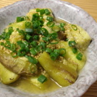 夏にも秋にも、塩だれで焼きなす