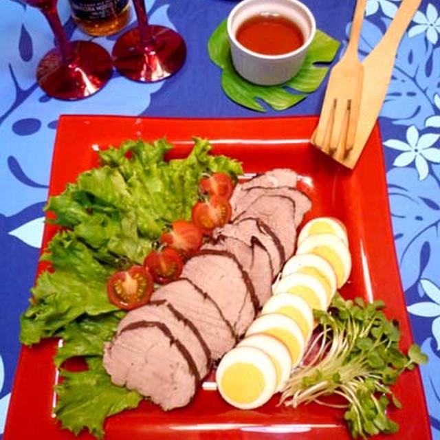 豚肉の紅茶煮にんにく酢醤油漬け☆圧力鍋でしっとり〜！！