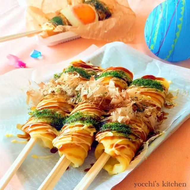 お祭り気分♡屋台の箸巻きレシピ/かぼちゃパン