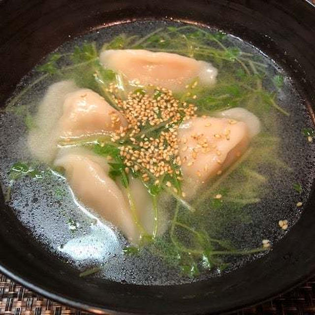 豚キムチ♡水餃子スープ♡揚げ天