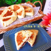 オススメ〜♡発酵1分♪ふかもち平焼きあんバターパン♡