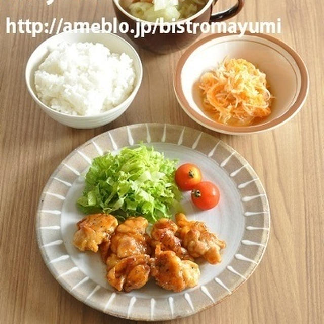給料日前でもごちそうレシピ♡チキンステーキの献立、掲載のお知らせ