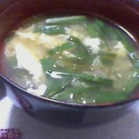 ニラ玉キムチスープのレシピ
