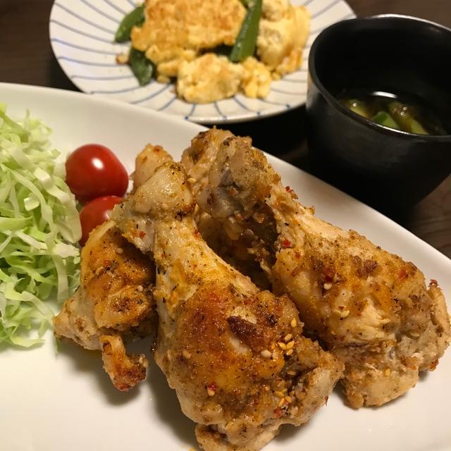 塩麹作りと、鶏手羽元スパイシー揚げ