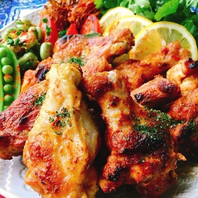 【魚焼きグリルで】手羽元のタンドリーチキン