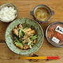 小松菜と筍豚肉炒め