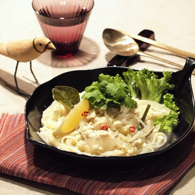 《レシピ》レンチン麺でアジアンぶっかけ稲庭うどん