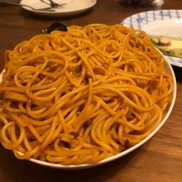 大盛りパスタ