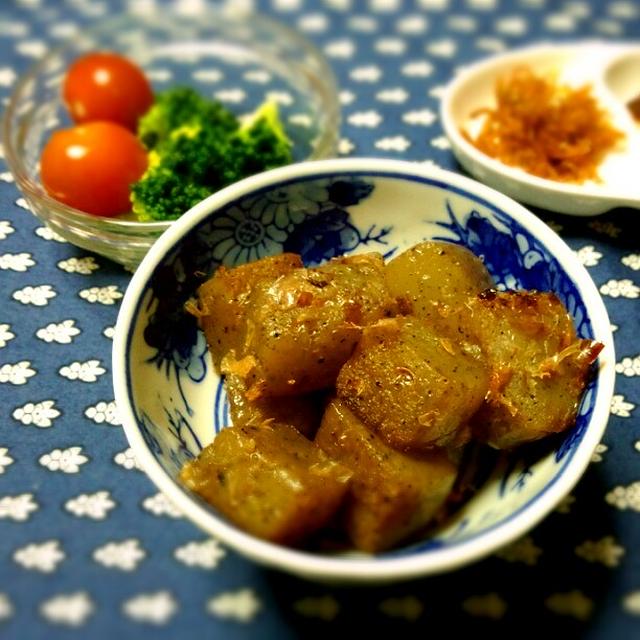 こんにゃくの土佐煮♪　４０歳の待ち時間