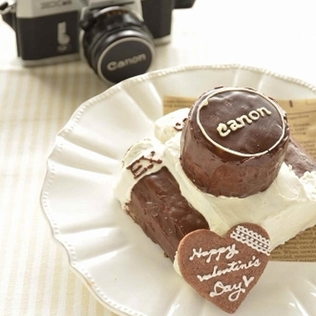 バレンタイン 一眼レフカメラの立体ケーキ By ぶーちんさん レシピブログ 料理ブログのレシピ満載
