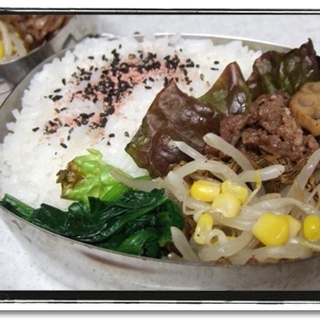弁当職人★前日がビビンバは使える食材が多い。