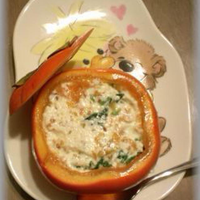 柿とほうれん草の白和え