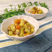 お弁当にも♪レンジで簡単！根野菜と水煮大豆のツナカレー和え