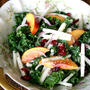 Kale Nectarine Kohlrabi Saladケールとネクタリンとコルラビのサラダ