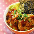 韓国風もやしのシャキシャキつくね丼