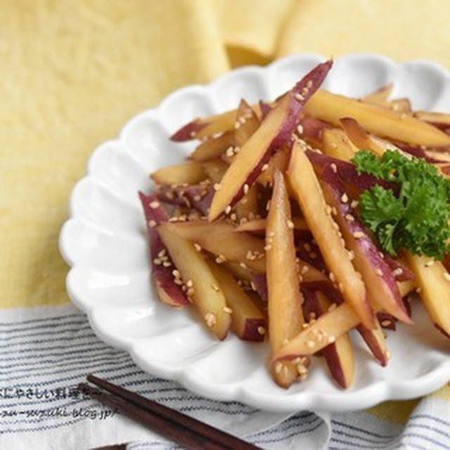 材料ひとつで簡単♪冷凍作り置きもできる♪【さつま芋のきんぴら】