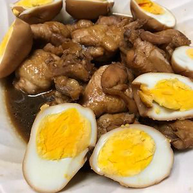 鶏手羽元のさっぱり煮。冷やし中華