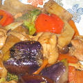鶏と野菜のバルサミコ酢炒め