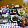 【晩酌】鶏手羽元煮物・きずし・青梗菜と玉ねぎのたまごとじ…