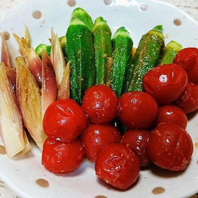 アメーバトピックス掲載【ヘルシー♡冷凍トマトと夏野菜のポン酢漬け 】&amp;大雨・雷