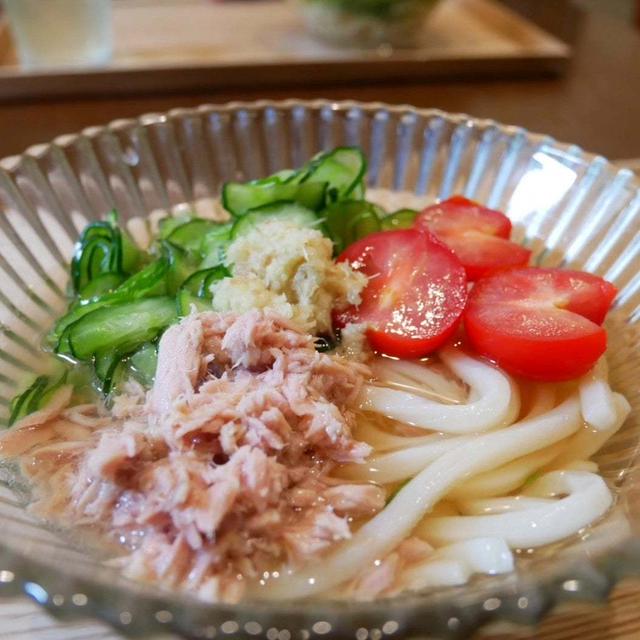 きゅうりとツナの冷たいうどん#本日のおうちごはん