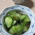 「キュウリのもずく酢和え」