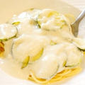 ズッキーニの冷製豆乳クリームスパゲッティーニとスイカブラスプのマリアージュ