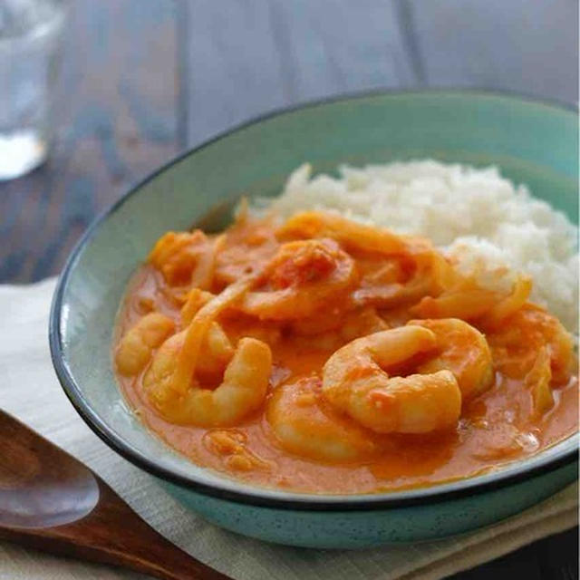 むき海老で＊まろやかトマトエビカレー＊生クリーム不要ルー不要﻿