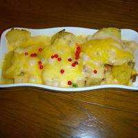 こんな時間に、真夜中のかんたんポテトグラタン　ピンクペパー風味