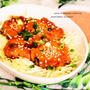 鮭とジャガイモのふわふわつくね で つくね丼