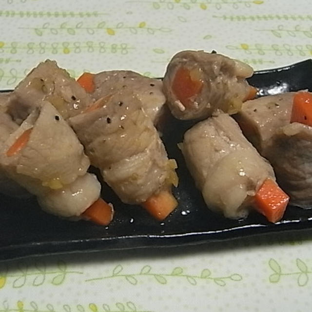 豚肉のにんじん巻き