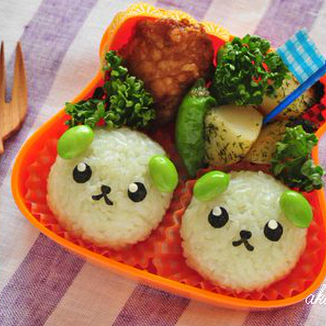 豆しばのお弁当