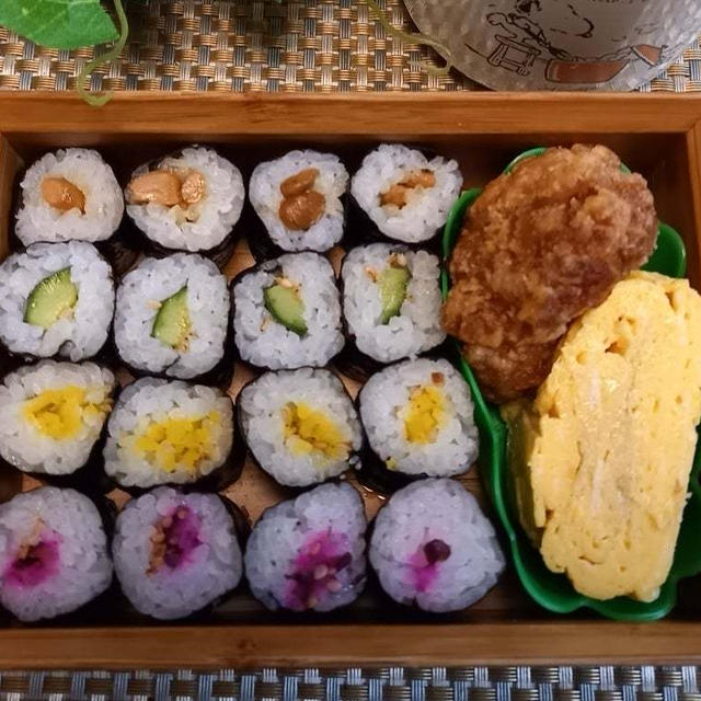 お漬物海苔巻き弁当〖おにぎり弁当〗    #手抜き弁当