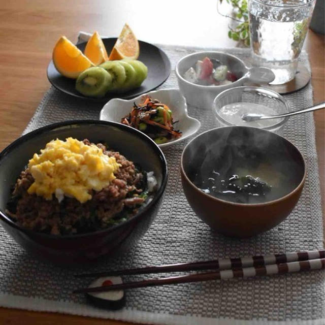 練習前の朝ごはん。