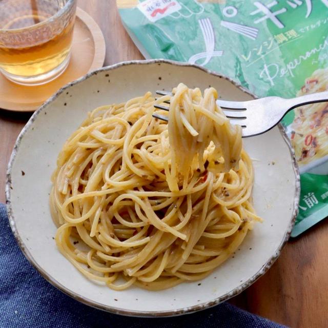 パキットのペペロンチーノを意外なアレンジ！#レンジで簡単