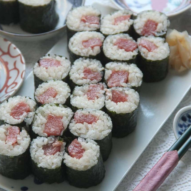 おうち外食『本マグロで鉄火巻き 細巻き 海苔巻き 巻き寿司』【公式】料理研究家　指宿さゆり