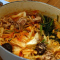 風邪防止、酸っぱ辛いキムチ鍋の隠し味は。。。。 by hanapppchanさん