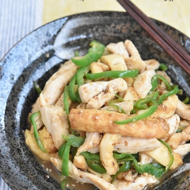 厚揚げ豆腐でかさ増し♪鶏むね肉と厚揚げ豆腐の甘辛炒め