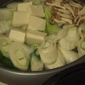 下仁田ネギで作る湯豆腐＋豚しゃぶ鍋