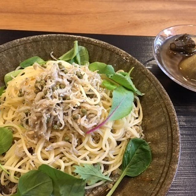 冷たいじゃこ山椒のパスタ