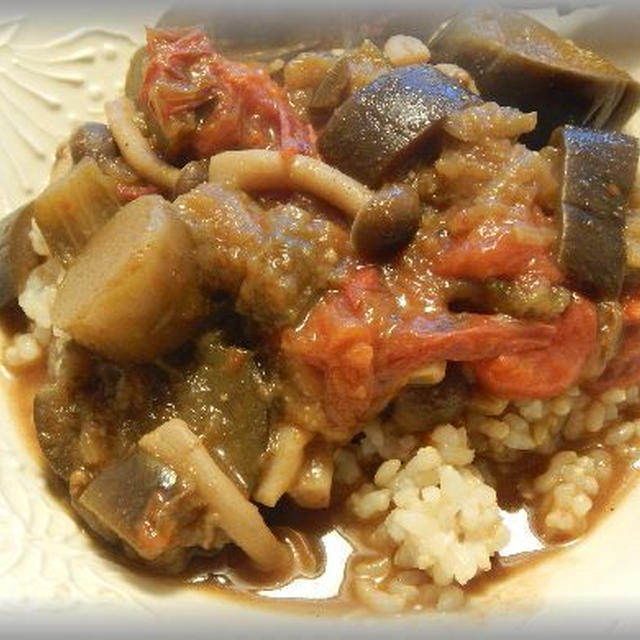 茄子とプチトマトのカレー