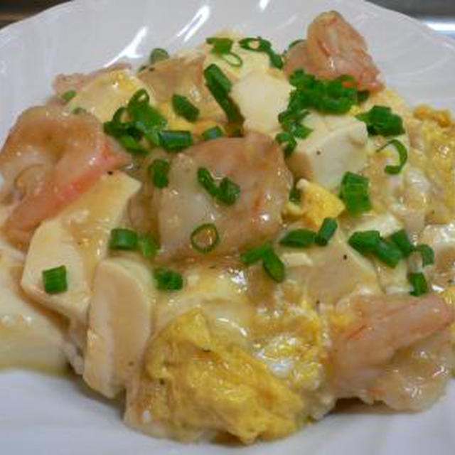 海老玉豆腐丼