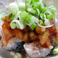 サバ缶のキムチ添え