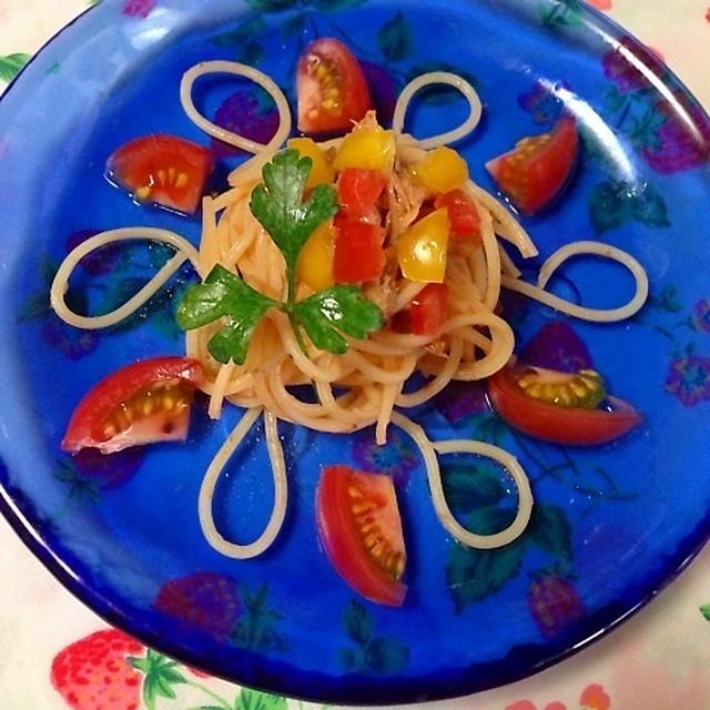 お魚の缶詰で♪簡単♪冷製パスタ☆