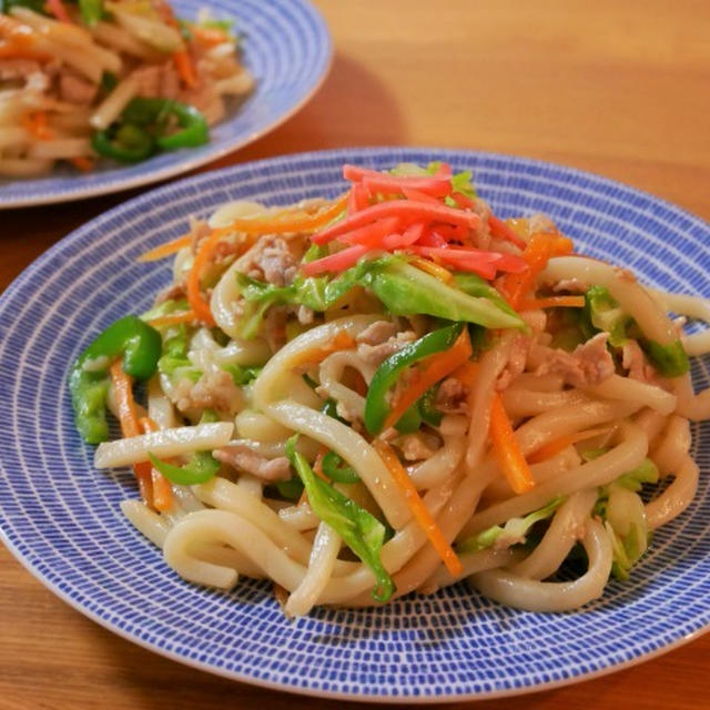 「料理のための清酒」で旨みが増す焼きうどん