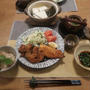 松茸の土瓶蒸し・松茸ご飯・鯵・カキフライの晩ご飯♪